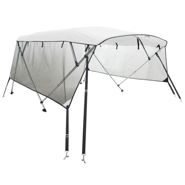 vidaXL Parasolar Bimini 4 arcuri pereți laterali, 243x(200-213)x137 cm