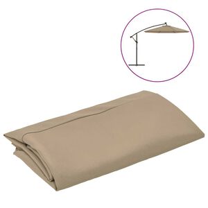 vidaXL P&acirc;nză de schimb umbrelă de soare, gri taupe, 300 cm