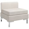 vidaXL Canapea de mijloc modulară cu pernă, crem, material textil