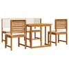 vidaXL Set Bistro de Grădină 4 pcs Maro Lemn Solid de Acacia
