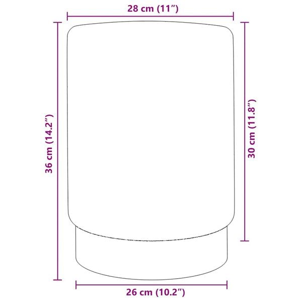 vidaXL Taburet, gri &icirc;nchis și auriu, catifea 28 x 36 cm