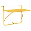 vidaXL Masă Suspendată pentru Balcon Muștar 60 x 39 x 65 cm Oțel