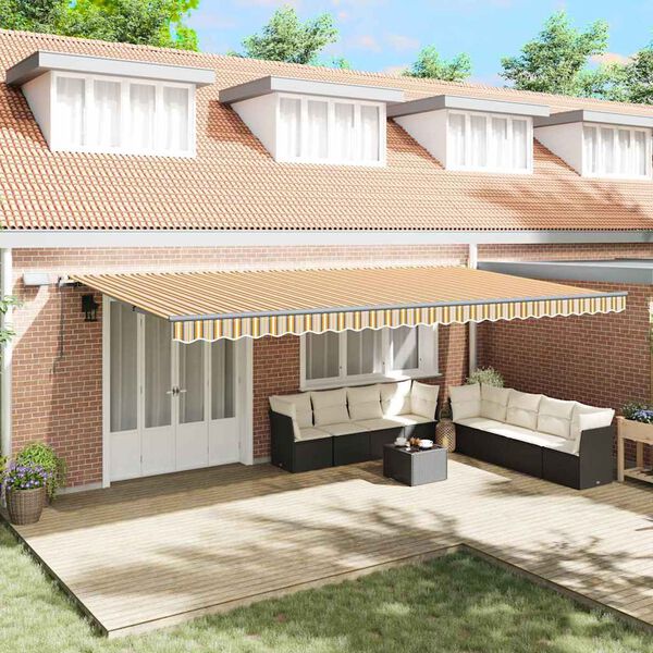 vidaXL Cortina Retractabilă Manual Multicolour 600 &times;300 cm țesătură