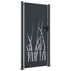 vidaXL Poartă de grădină antracit 100x200 cm oțel model iarbă