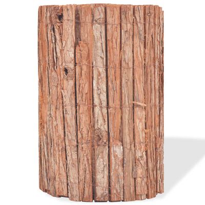 vidaXL Gard din scoarță de copac, 1000 x 50 cm