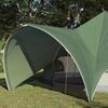 vidaXL Cort Teepee cu acoperiș Verde și gri 600 x 600 x 347 cm