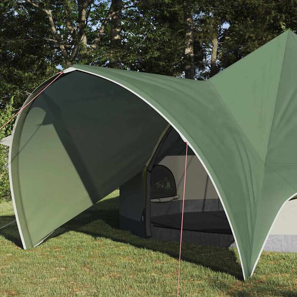 vidaXL Cort Teepee cu acoperiș Verde și gri 600 x 600 x 347 cm