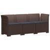 vidaXL Sofa de grădină cu 3 locuri, cu perne, aspect de rattan PP Maro