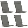 vidaXL Perne pentru Scaune cu Spătar &Icirc;nalt - Set de 4 GEMERT 4 pcs Gri