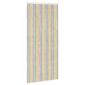 vidaXL Perdea pentru insecte din chenille Gri și Bej 90 x 200 cm