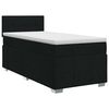 vidaXL Pat boxspring cu saltea cu headboard Negru 80 x 200 cm Țesătură