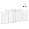 vidaXL Coșuri gabion arcuite 10 buc. 400x30x140/160 cm fier galvanizat