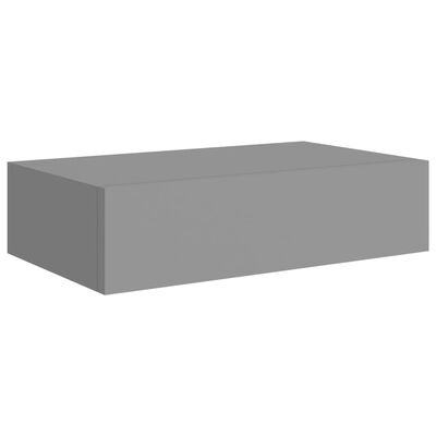 vidaXL Dulap de perete cu sertar, 2 buc., gri, 40x23,5x10 cm, MDF