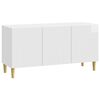 vidaXL Cabinet TV 99 x 34,5 x 50 cm Alb foarte lucios Lemn prelucrat