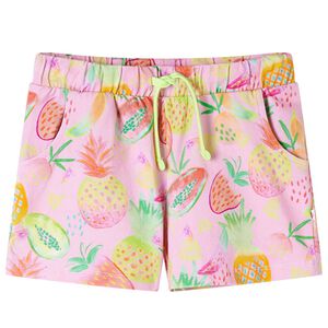vidaXL Pantaloni scurți pentru copii cu șnur, roz pal, 104