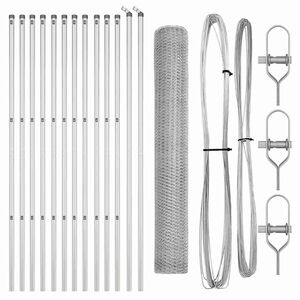 vidaXL Fixare pentru gard hexagonal 25 x 1,4 m Oțel Galvanizat Plasă