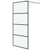 vidaXL Perete cabină duș walk-in negru 90x195 cm sticlă ESG mată