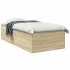 vidaXL Cadru de pat la sol Stejar Sonoma 80 x 200 cm Lemn prelucrat