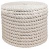 vidaXL Fr&acirc;nghie din Jute 24 mm Alb 100% jute Tossa