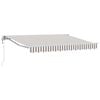 vidaXL Cort electric retractabil Gri deschis și alb. 5 x 3 m