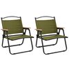 vidaXL Scaune de camping, 2 buc., verde, 54x43x59 cm, țesătură Oxford