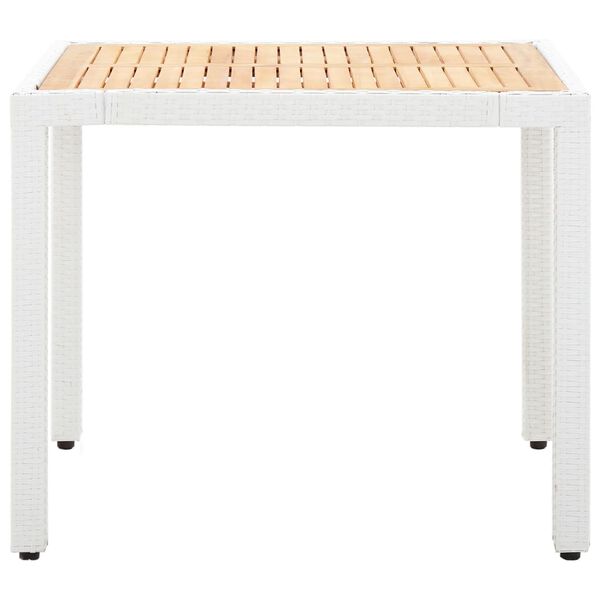 vidaXL Set mobilier de grădină, 5 piese, alb, poliratan