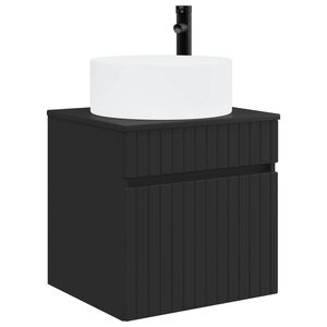 vidaXL Chiuvetă de baie suspendată Negru 49 x 44,5 x 65,5 cm