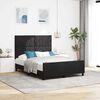 vidaXL Pat cu arcuri cu headboard Negru 140 x 200 cm Catifea