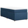 vidaXL Pat box spring cu saltea, albastru, 100x200 cm, textil