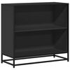 vidaXL Bibliotecă, negru, 80,5x35x76 cm, lemn prelucrat