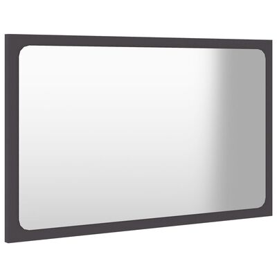 vidaXL Oglindă de baie, gri, 60x1,5x37 cm, PAL