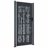 vidaXL Poartă de grădină antracit 100x200 cm oțel design bambus