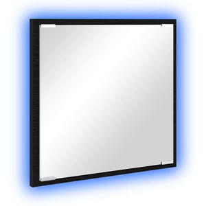 vidaXL Oglindă de baie cu LED Stejar Negru 40 x 37 x 8.5 cm