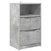 vidaXL Noptieră Gri din beton 40 x 30 x 467 cm Lemn prelucrat