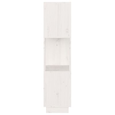 vidaXL Bibliotecă/Separator cameră, alb, 51x25x101 cm lemn masiv pin