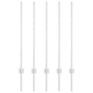 vidaXL St&acirc;lp de gard &icirc;ncorporat 5 buc. Argintiu 140 cm