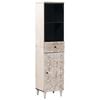 vidaXL Dulap de Baie cu ușă Alb 38 x 33,5 x 160 cm Lemn de mango solid