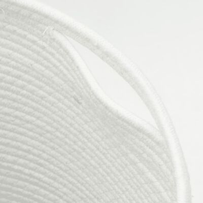 vidaXL Coș de depozitare cu capac, maro și alb, Ø37x50 cm bumbac