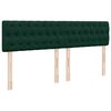 vidaXL Pat box spring cu saltea, verde &icirc;nchis, 200x200 cm, catifea