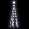 vidaXL Brad de Crăciun conic, 70 LED-uri, alb rece, 50x120 cm