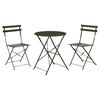 ProGarden Set mobilier de bistro, 3 buc., verde &icirc;nchis mat