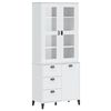 vidaXL Dulap &icirc;nalt &bdquo;VIKEN&rdquo;, alb, 80x40x190 cm, lemn masiv de pin