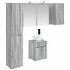 vidaXL Set dulap baie 5 buc. Sonoma gri Lemn prelucrat
