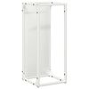 vidaXL Suport pentru lemne de foc alb 25x25x60 cm Oțel laminat la rece