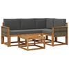 vidaXL Set de canapele de exterior 5 buc. Natural și Antracit