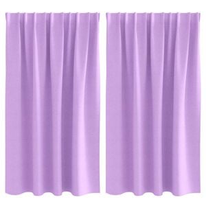 vidaXL Perdele Opaque cu Inel 2 buc. Violet 140 x 140 cm Poliester