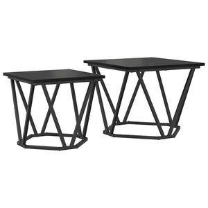 vidaXL Set măsuțe laterale 2 buc. Stejar Negru 50 x 50 x 40 cm