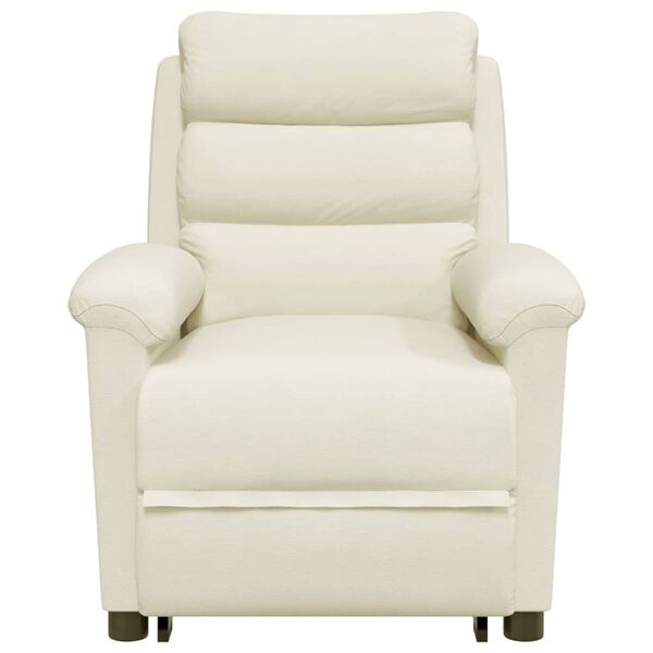 vidaXL Fotoliu de masaj cu ridicare, crem, catifea