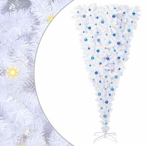 vidaXL Brad de Crăciun artificial cu 300 LED Alb 240 cm PVC și Oțel