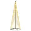 vidaXL Brad de Crăciun LED 385 cm 1148 LED-uri Alb cald Fier Negru